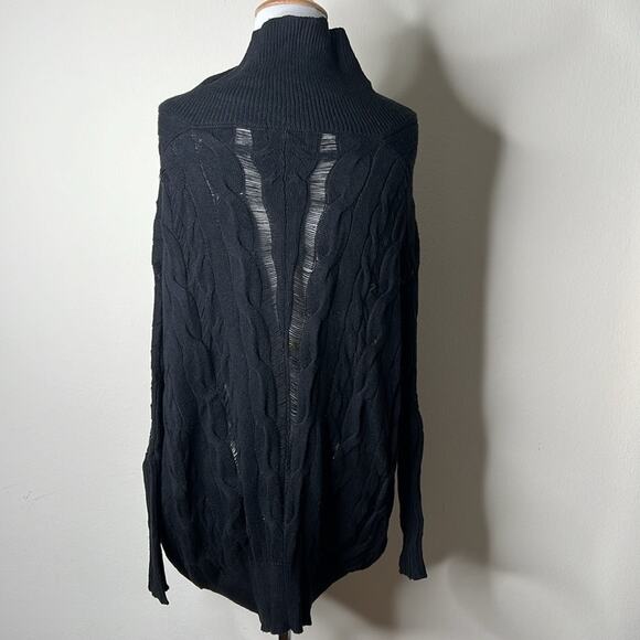 Barneys New York Black Vintage Open Neck Sweater - Picture 8 of 10